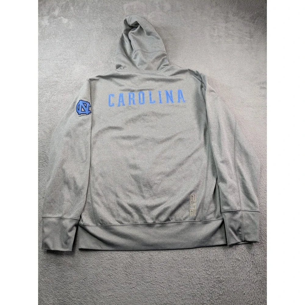 Jordan North Carolina Tar Heels Full Zip Hoodie Mens Mdm Grey Therma-FIT Elite